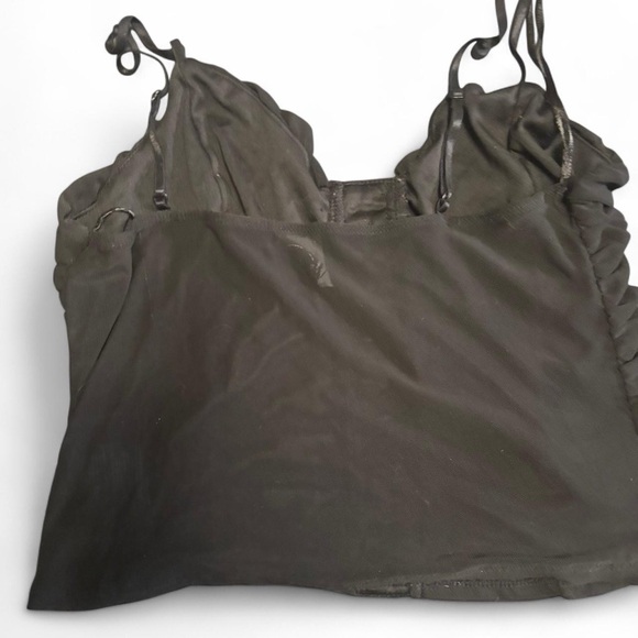 Black Ruched Tank Top - Picture 4 of 4